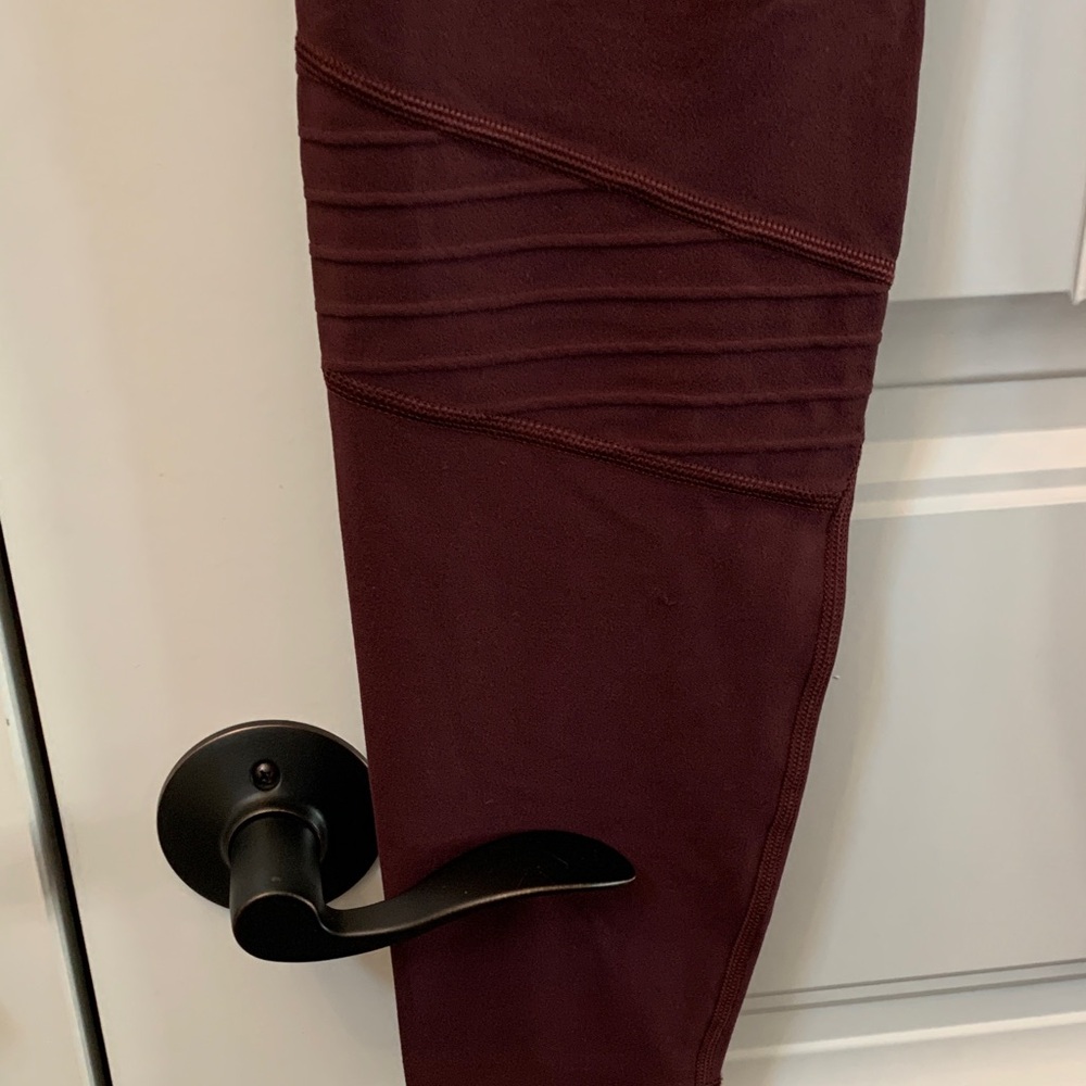 Athleta Burgundy High-Rise Inclination Moto Leggings - Picture 4 of 8